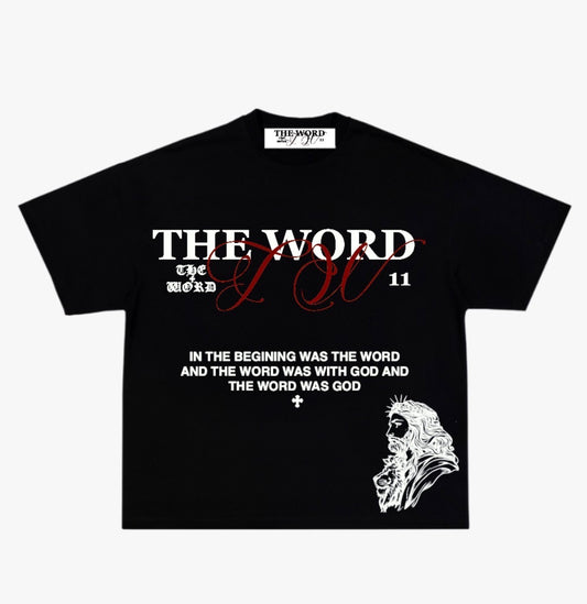 In The Beginning Tee - Red Lettering
